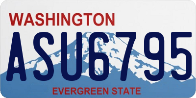 WA license plate ASU6795