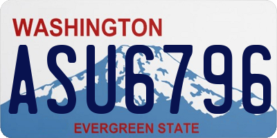 WA license plate ASU6796