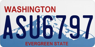 WA license plate ASU6797