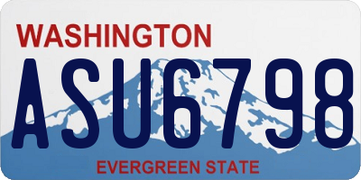 WA license plate ASU6798