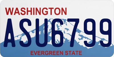 WA license plate ASU6799
