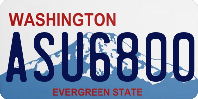 WA license plate ASU6800