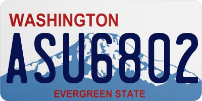 WA license plate ASU6802