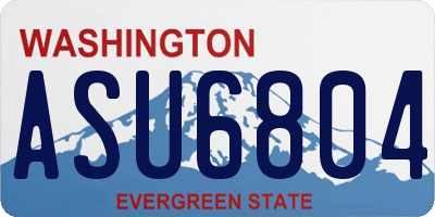 WA license plate ASU6804