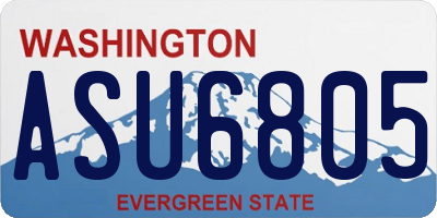 WA license plate ASU6805