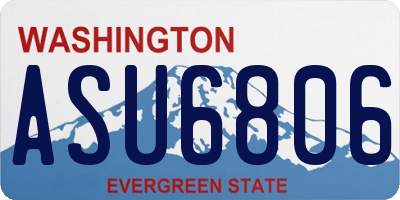 WA license plate ASU6806