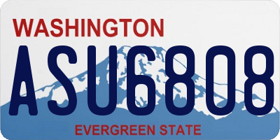 WA license plate ASU6808