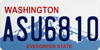 WA license plate ASU6810