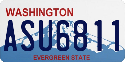 WA license plate ASU6811