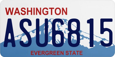 WA license plate ASU6815