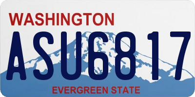WA license plate ASU6817