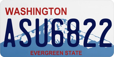 WA license plate ASU6822