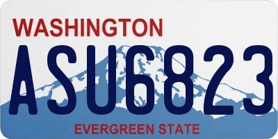 WA license plate ASU6823