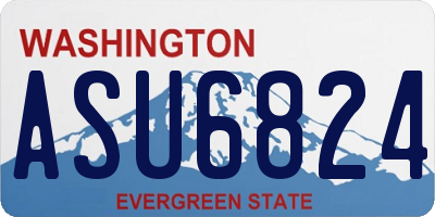WA license plate ASU6824
