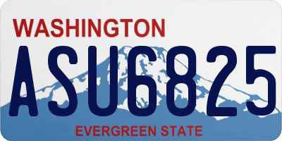 WA license plate ASU6825
