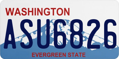 WA license plate ASU6826