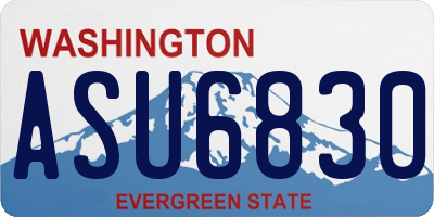 WA license plate ASU6830