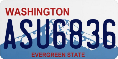 WA license plate ASU6836