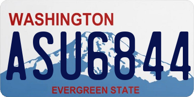 WA license plate ASU6844