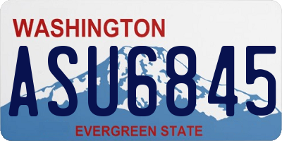 WA license plate ASU6845