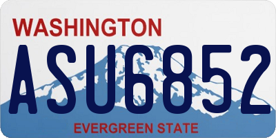 WA license plate ASU6852
