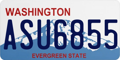 WA license plate ASU6855