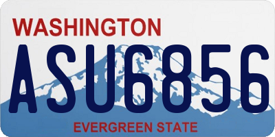 WA license plate ASU6856