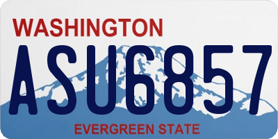 WA license plate ASU6857