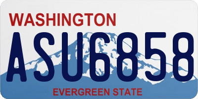 WA license plate ASU6858