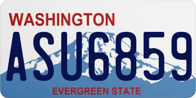 WA license plate ASU6859