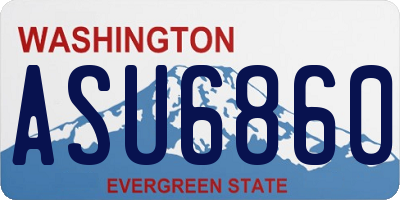 WA license plate ASU6860