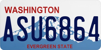 WA license plate ASU6864