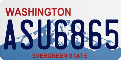 WA license plate ASU6865