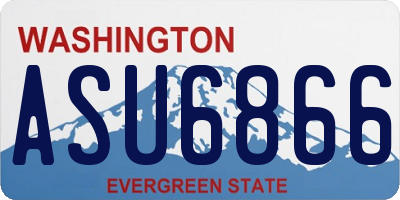 WA license plate ASU6866