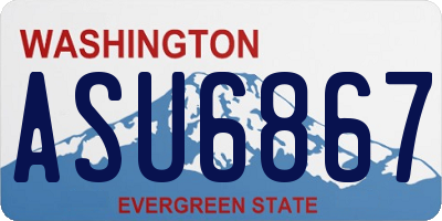 WA license plate ASU6867