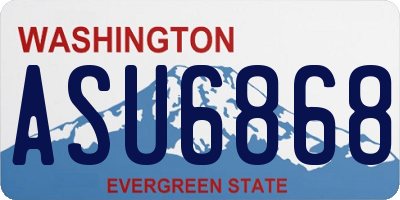 WA license plate ASU6868