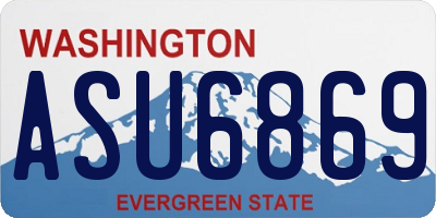 WA license plate ASU6869
