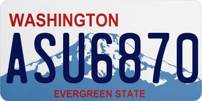 WA license plate ASU6870