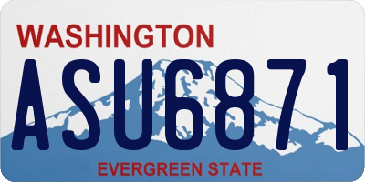 WA license plate ASU6871