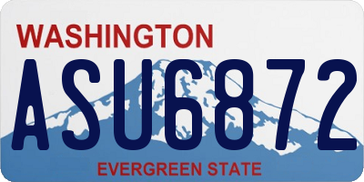 WA license plate ASU6872