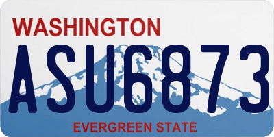 WA license plate ASU6873