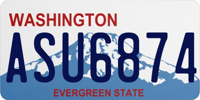 WA license plate ASU6874