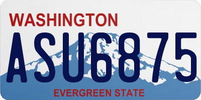WA license plate ASU6875