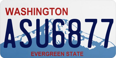 WA license plate ASU6877