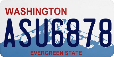 WA license plate ASU6878