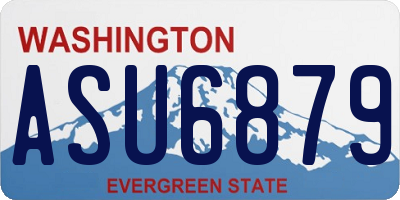 WA license plate ASU6879