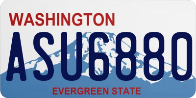 WA license plate ASU6880