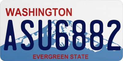 WA license plate ASU6882