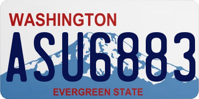 WA license plate ASU6883