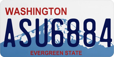 WA license plate ASU6884